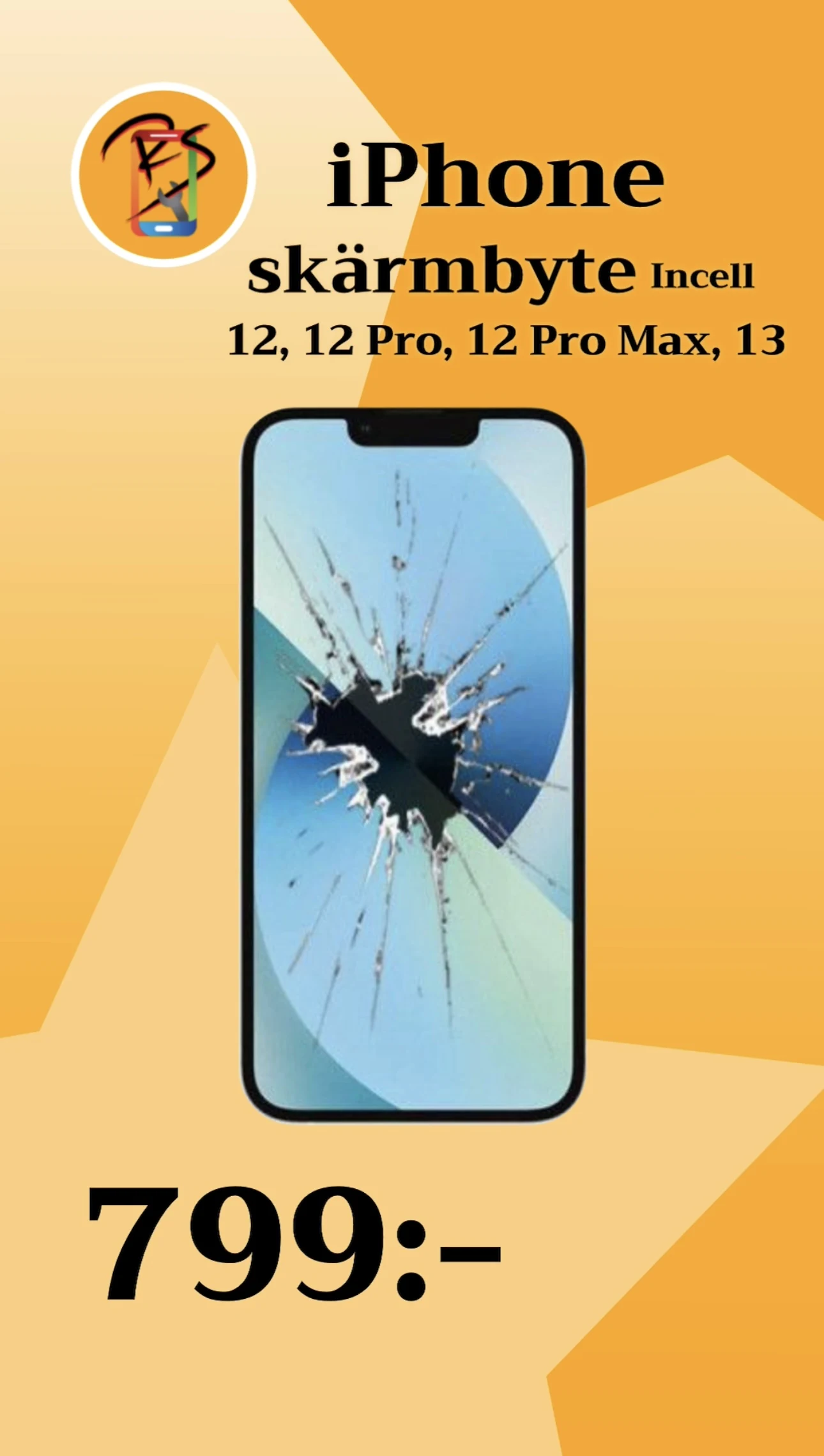 iPhone 12 och 12 Pro Skärmbyte incell 799kr