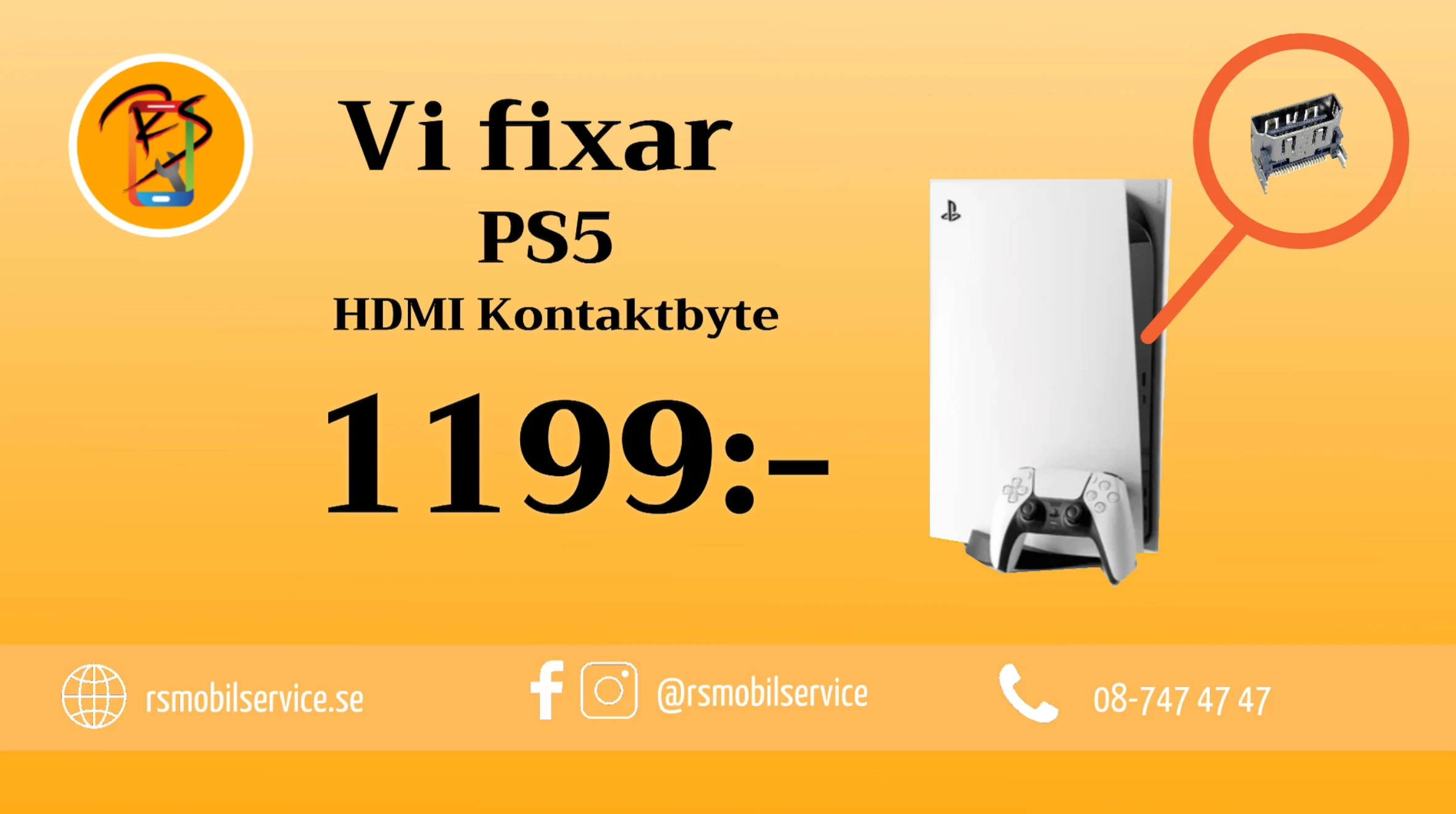 Laga PS5 HDMI Port för 1199kr